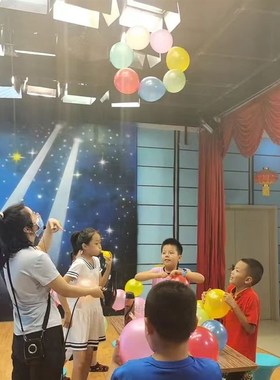 旋转气球圈科学物理秀实验室器材伯努利原理悬浮气球大气压强道具