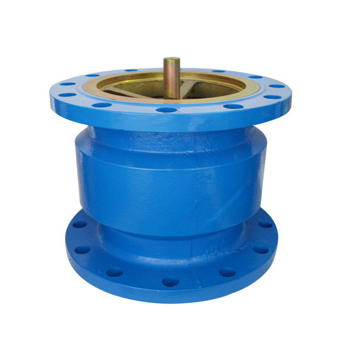 消声止回阀国标大体碳钢烤漆法兰单向阀DN40 50 65 80 100 150