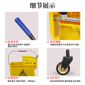 酒店家用加厚大码 手动挤压榨水车清洁车餐厅洗拖把单桶甩干地拖桶