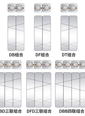 角接触球轴承配对7207 7208 7209 7210 7211 7212 7213 ACM/DB/DF