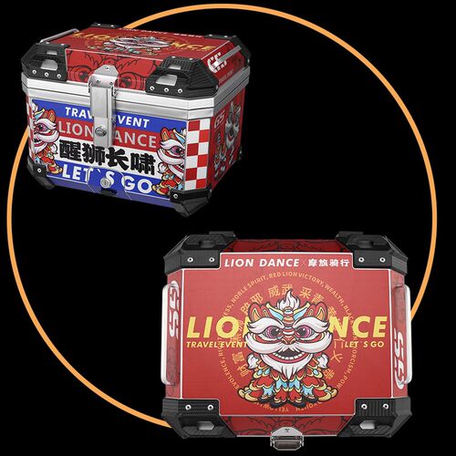 华印摩菇45摩托车尾箱内衬 靠背 贴花