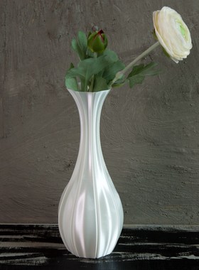 白色梦境珠c光花瓶 环保可降解塑料新中式艺术高级感小众美学摆件