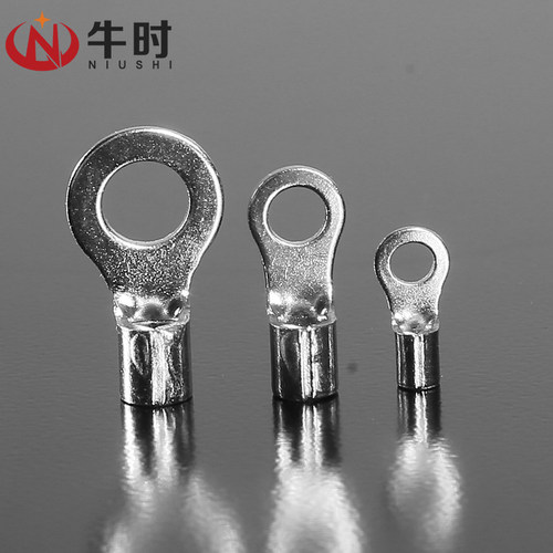 OT紫铜冷压端子RNB8/14/22/38-5/6/8/10/12 25平方圆形接线端子