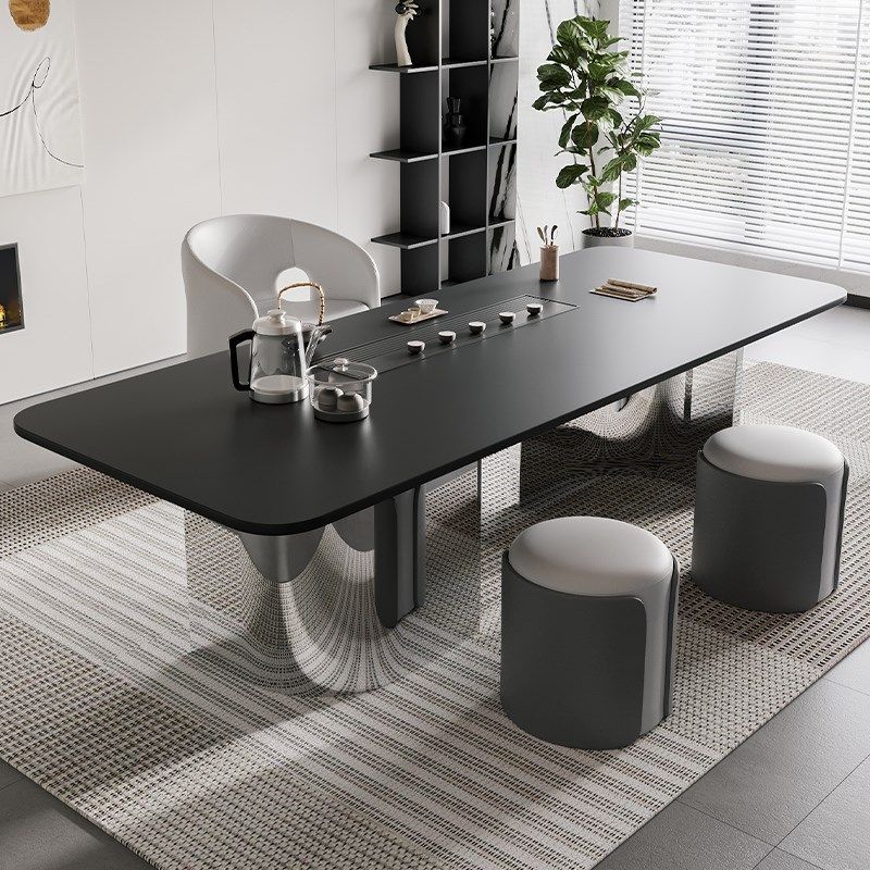 岩板茶桌椅组合办公室现代阳台家用功夫书桌不锈钢茶台烧水壶一体,住宅家具,家用茶台/茶桌,淘宝优惠券,粉丝福利购,淘宝优惠卷