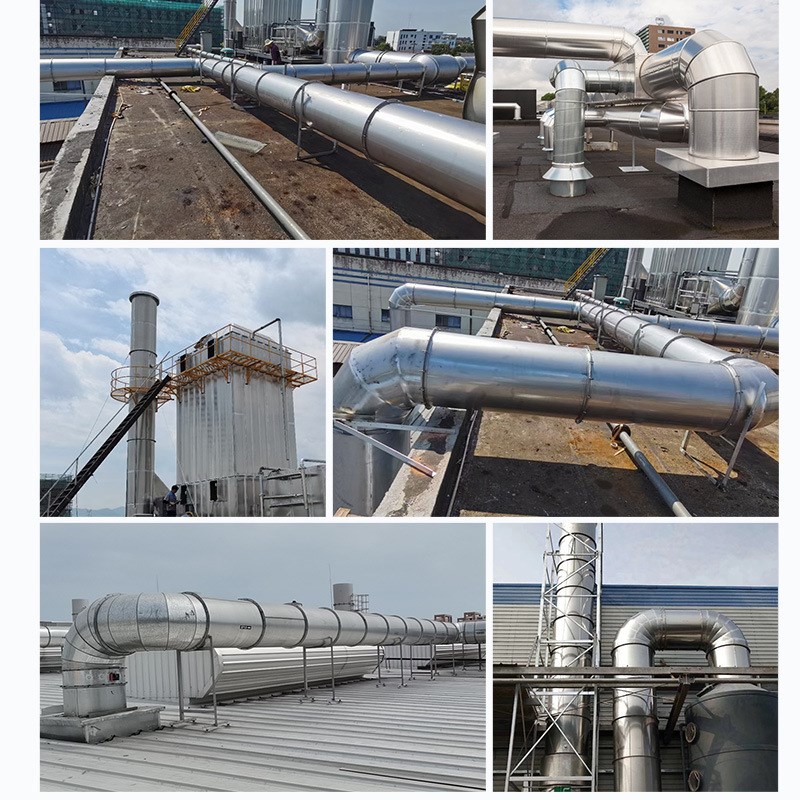 304不锈钢螺旋风管工业排风厂房除尘厨房烟囱管排烟排气通风管道