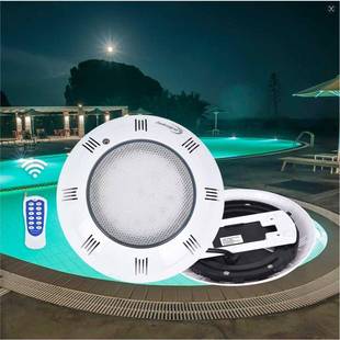 磨砂罩子小爱克LED泳池灯12WRGB水底灯12V6000K水池景观灯