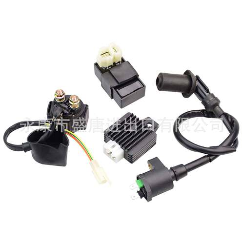点火线圈6针CDI继电器电磁稳压器适配GY64冲程50cc-150ccATV