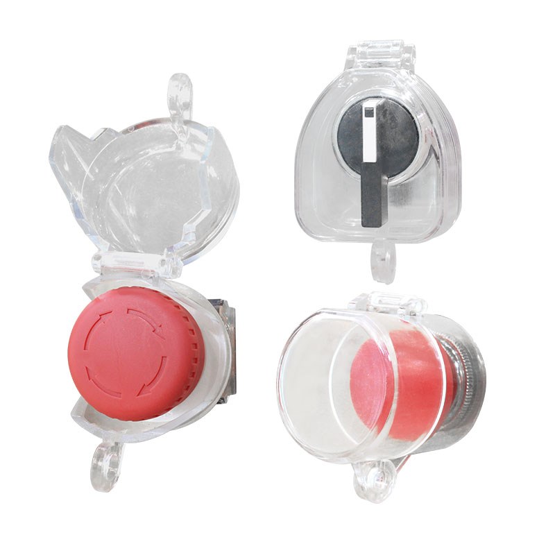 工业紧急按钮锁盖透明圆形按钮开 关床包防误触防水隔离安全