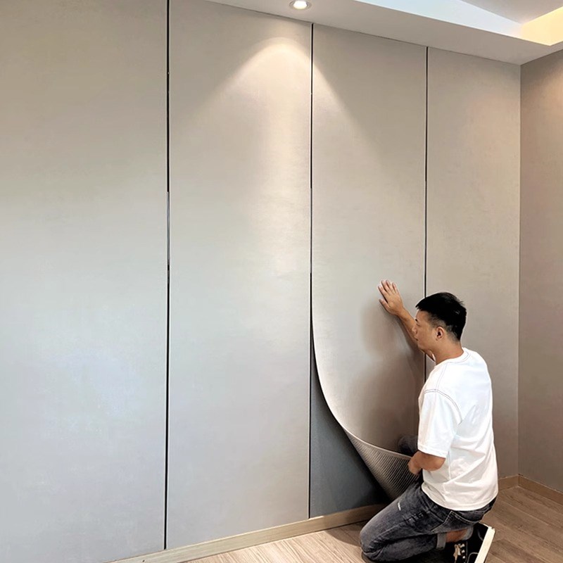 墙布自粘加厚电视背景墙纸床头软包墙板装饰防水防潮客厅卧室壁布