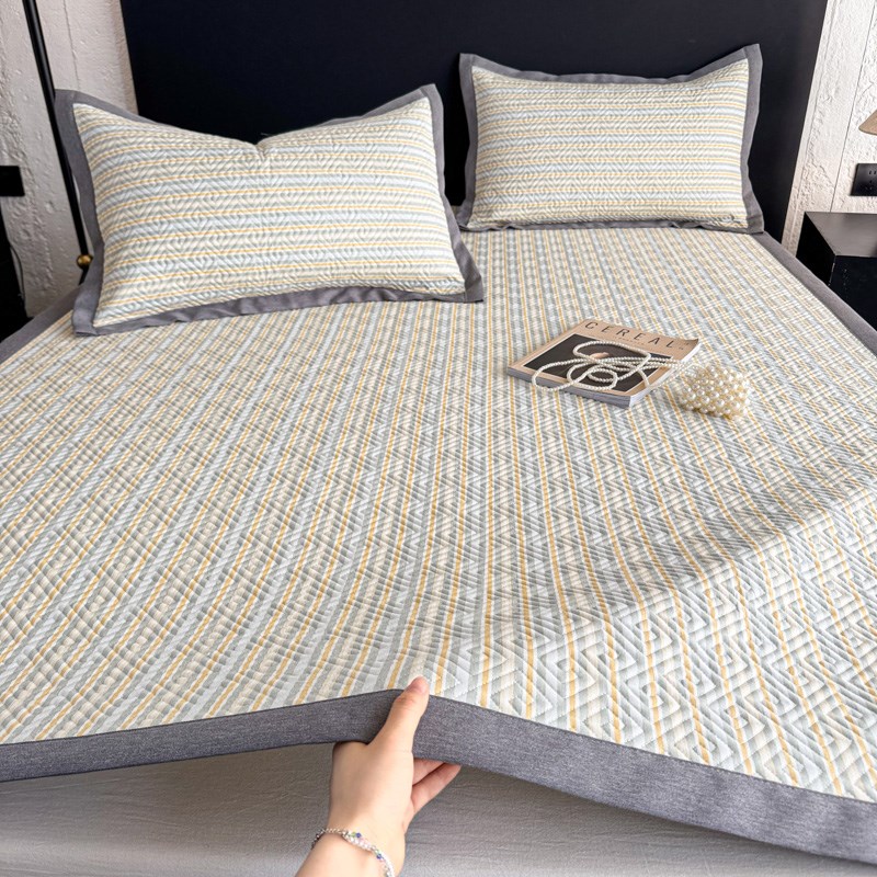 A类全棉老粗布凉席三件套老式空调席床单款空调软席三件套可机洗