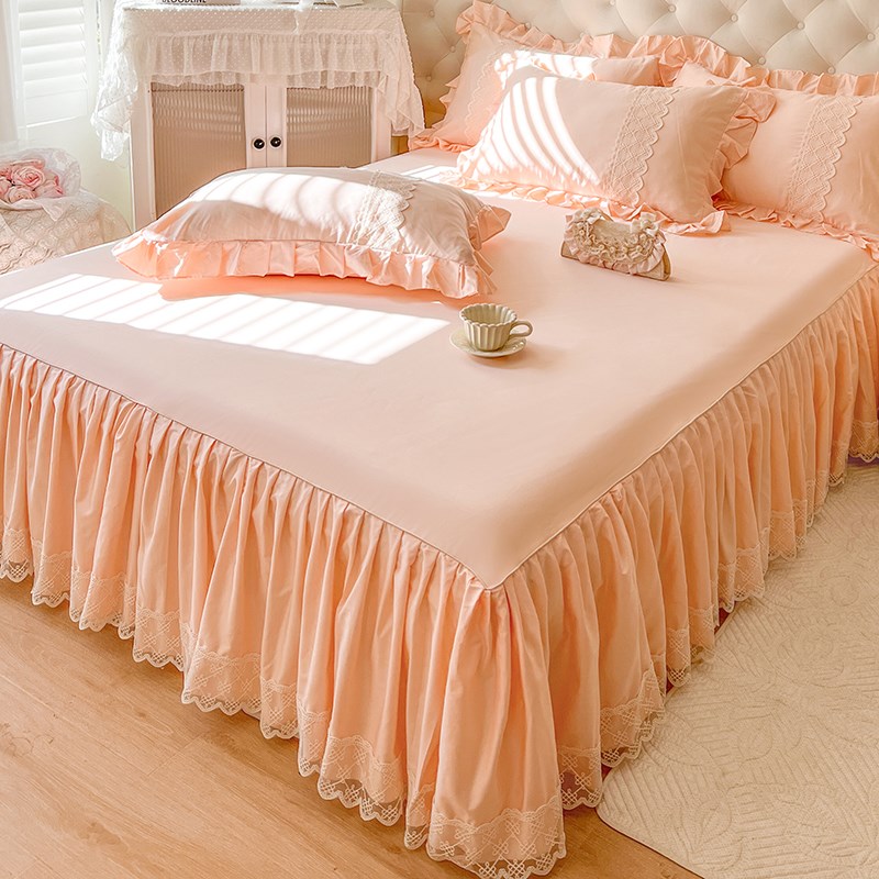 韩式床裙单件2025年新款床裙罩全棉床笠带裙边防滑床罩三件套