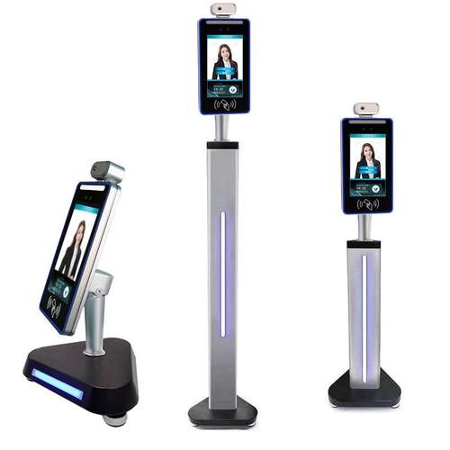 人脸识别一体机广告门立柱式工地住建局考勤桌面式人脸机考勤机