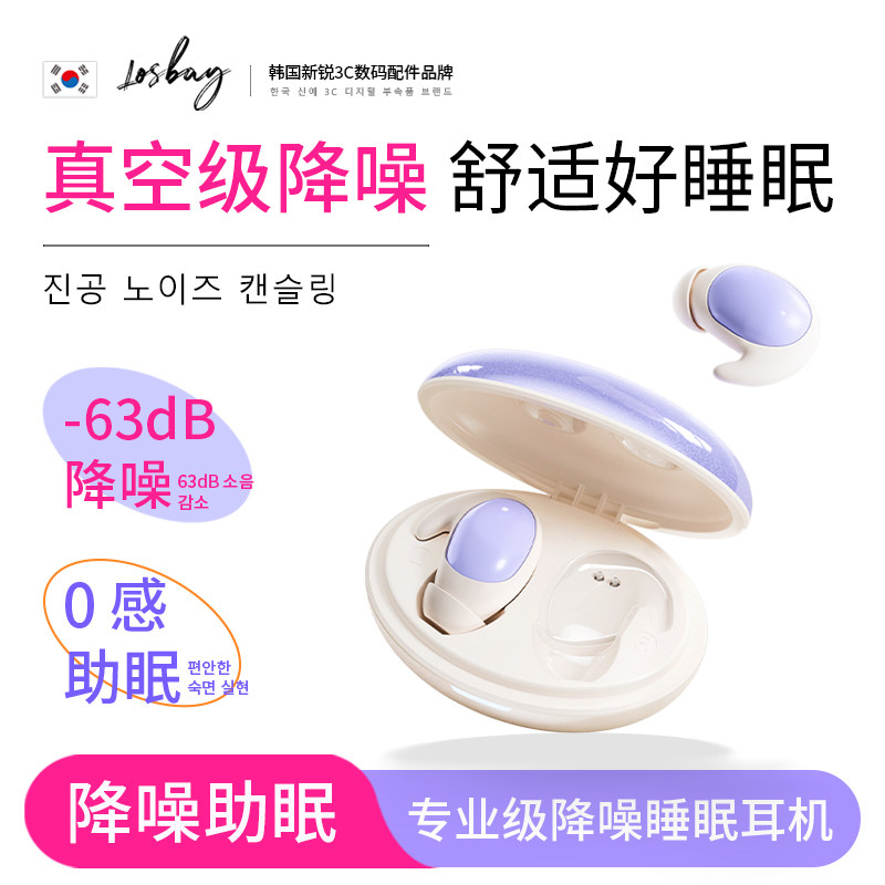 LosBay睡眠蓝牙耳机助眠无线主动降噪入耳可侧睡隔音睡觉2026新款