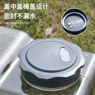 户外水桶露营家用便携加厚车载储水空桶纯净矿泉水PC大口径塑料箱