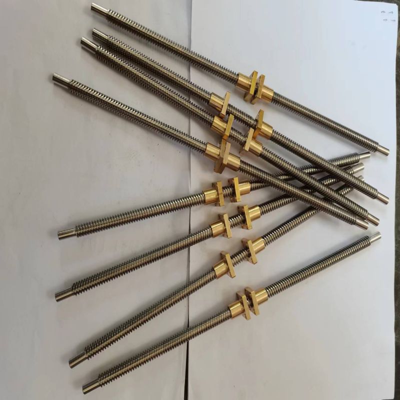 左右旋梯形丝杠丝锥螺母套装正反牙螺纹丝杆法兰铜不锈钢螺杆定制