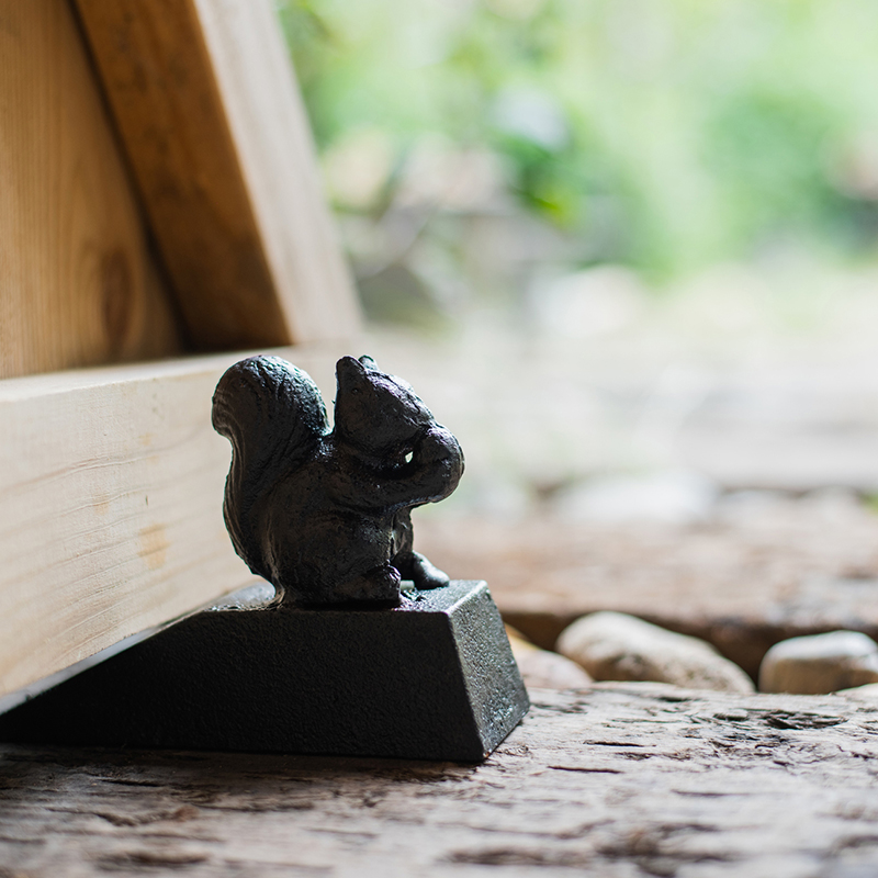 掬涵 复古铸铁顶门器 防风门阻 防撞门挡门楔子创意免打孔卡通门