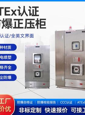 防爆正压柜ATEX认证防爆柜非标定作型正压柜304不锈钢材质防尘柜