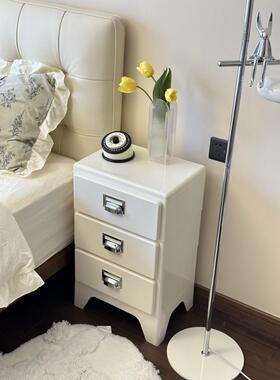 床头柜小型塑料abs卧室收纳替代品奶油风儿童抽屉柜日式复古柜子