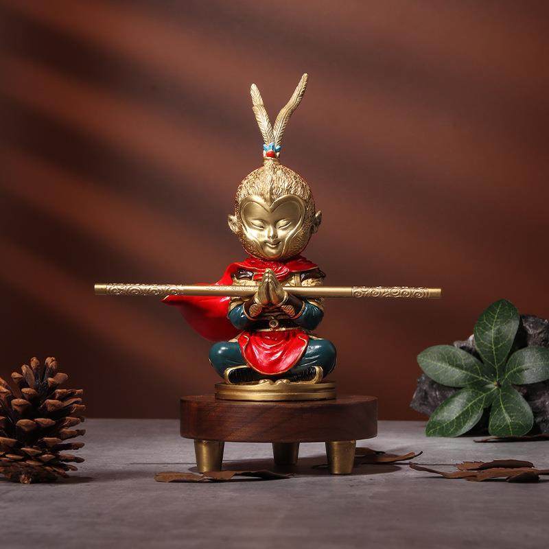 直销黄摆件《静思悟空》孙悟空摆件家居饰品桌面小摆件送礼,金属材料及制品,金属加工件/五金加工件,淘宝优惠券,粉丝福利购,淘宝优惠卷