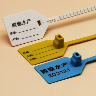 一次性塑料封条扎带标签标牌防盗自锁式吊牌卡扣捆绑铅封防调换锁
