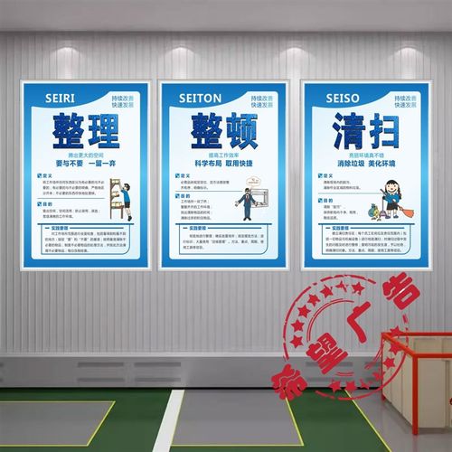 5S管理标识牌车间仓库工厂展板挂图6S 7S 8S 15S企业文化宣传标语