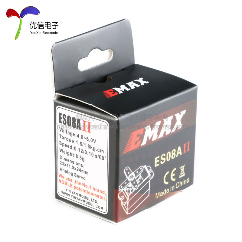 【优信电子】EMAX ESr08A II模拟舵机 9g塑料齿轮正向/伺服器
