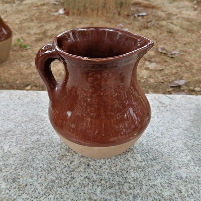 土陶羊汤牛肉汤花瓦罐温酒有柄带嘴瓦罐煮茶沏茶泡茶罐装油陶罐