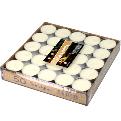 无烟无味50粒装茶蜡煮茶温茶专用香薰小蜡烛 每个14克可点4小时
