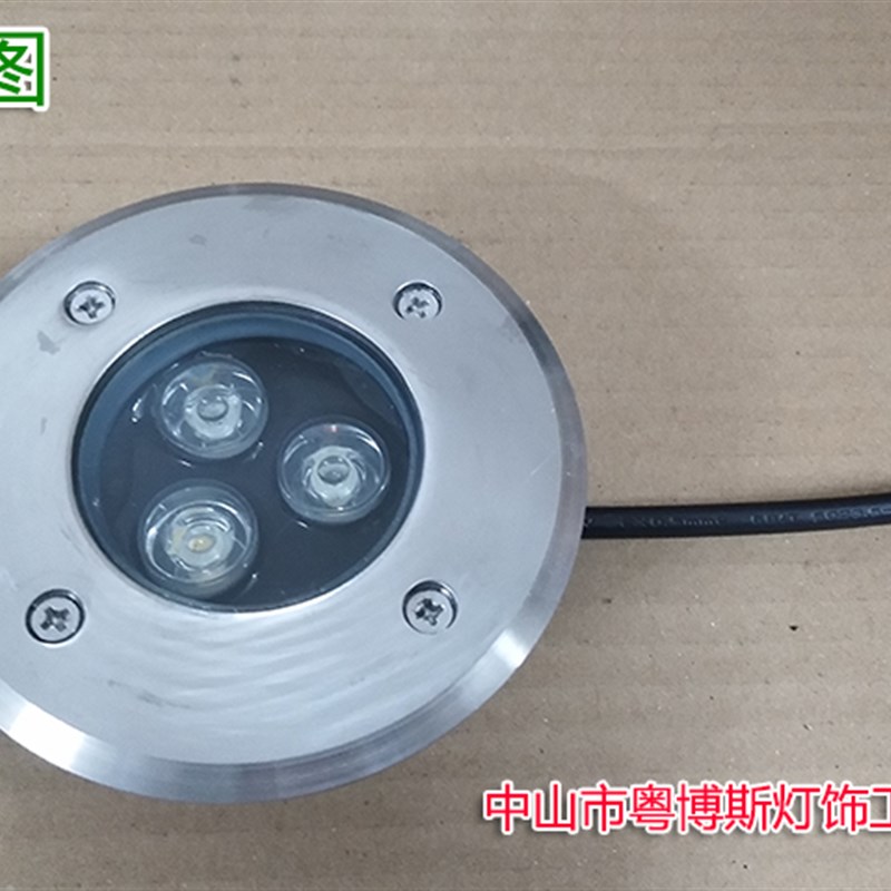 led不锈钢水下地埋灯水底灯超薄鱼池地灯喷泉灯射灯防水水池灯矮