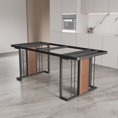 金属碳素钢桌腿支架不锈钢大理石岩板餐桌茶台脚架X桌脚底座定制