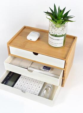 多层收纳用品楠竹板收纳盒宾馆客房卫生间牙具盒收纳盒logo栋细