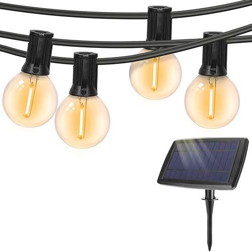 G40灯串庭院圣诞节日装饰太阳能灯串美欧英规LED灯串