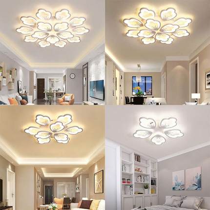 花芯叶网红大气客厅灯简约现代卧室灯亚克力led吸顶灯创意智能灯