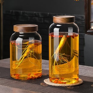 泡酒玻璃瓶子高档密封酒坛子加厚装酒容器人参药酒罐专用酒瓶空瓶