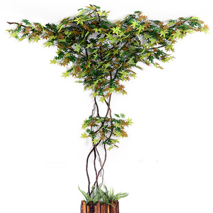 仿真树枝造景吊顶阳台水管装饰藤蔓造景植物墙藤条管道遮挡树藤