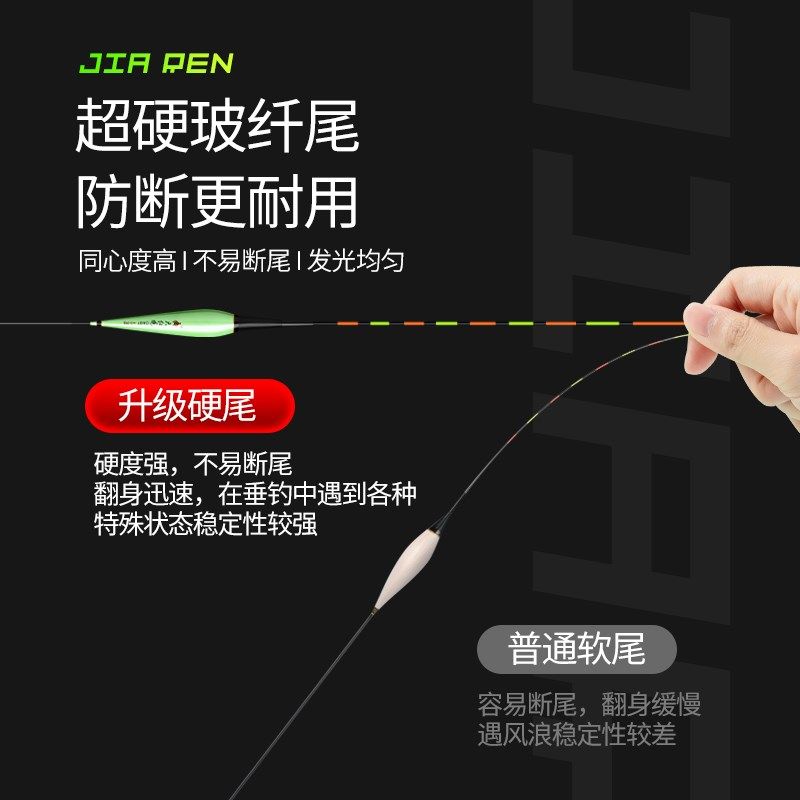 家人咬钩变色夜光鱼漂重力感应电子漂超亮夜钓浮漂鲫鱼漂日夜两用