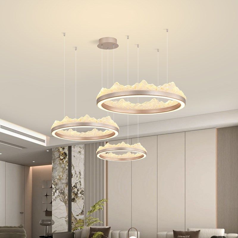 轻奢吊灯客厅吊灯现代餐厅灯大厅灯大气高级感新款主厅冰山灯别墅,家装灯饰光源,客厅吊灯,淘宝优惠券,粉丝福利购,淘宝优惠卷