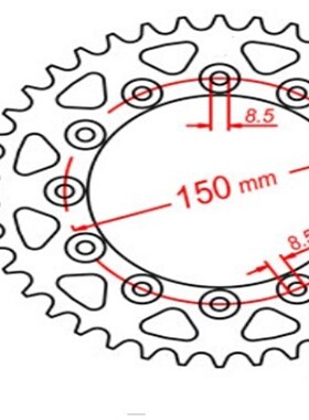 YZ125 YZ250F YZ250X YZ450F WR250F WR400F  WR450F链轮牙盘大齿