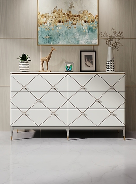 美式轻奢风斗柜入户门厅玄关柜Bangor实木高档斗橱收纳边柜抽屉柜