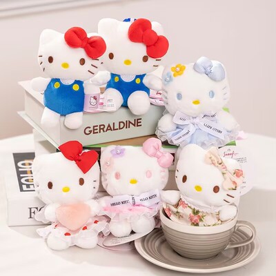 尚绒坊正版三丽鸥毛绒玩具hellokitty玩偶公仔娃娃kt凯蒂猫小挂件