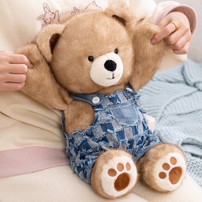 可爱围巾泰迪熊大毛绒玩具
