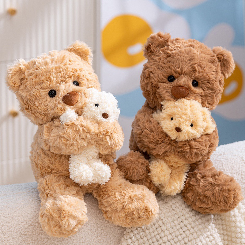 赛特嘟母子小熊毛绒床伴可