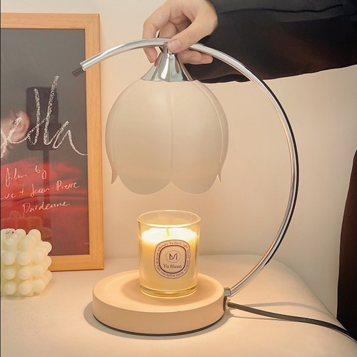 铃兰香薰融蜡灯熔烛无火高级感护眼台灯女生小夜灯卧室牀头睡眠灯