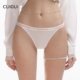 「CG」7A抗菌细带字母拼接内裤 高弹力舒适女士窄边三角裤 低腰柔软