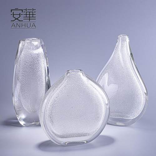 安华创意艺术玻璃摆件现代简约高端客厅装饰品精致工艺品