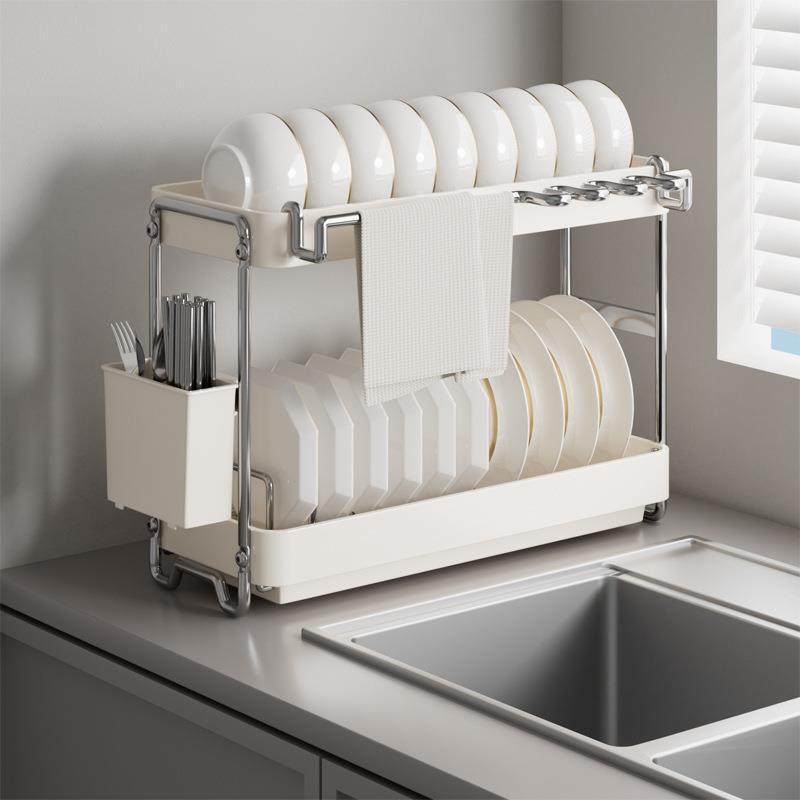 不锈钢碗筷沥水架碗盘架餐具收纳厨房置物架抹布碗碟沥水晾碗架,厨房/烹饪用具,抹布架/厨房清洁收纳架,淘宝优惠券,粉丝福利购,淘宝优惠卷