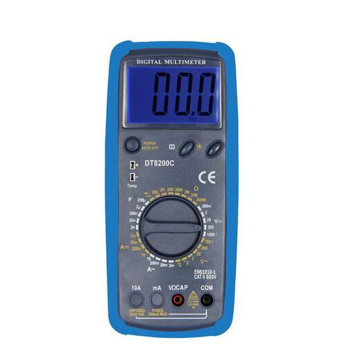 万用表DT8200C带温度测试大屏幕显示机械式防误插保护