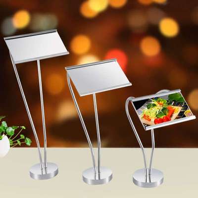 不锈钢台号牌婚礼桌卡号码夹创意婚庆席位卡夹名片夹宴会桌签牌