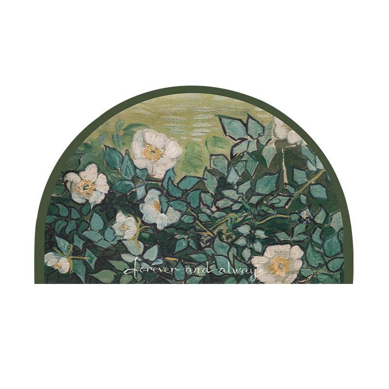 海底星空梵高油画浴室吸水防滑地垫卫生间脚垫地毯厕所硅藻泥垫子