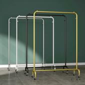 加粗衣架落地服装 店挂衣服龙门架室内外单杠凉晒衣帽架简易带轮子